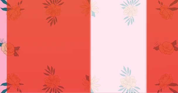 Анімація Відсотків Тексту Над Квітами Рожевому Фоні Концепція Продажу Роздрібної — стокове відео