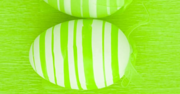 Animation Easter Eggs Green Background Easter Sunday Celebration Concept Digitally — Stock Video