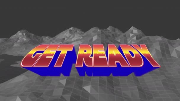 Animáció Készülj Szöveget Piros Kék Betűkkel Metaverzív Háttér Videojáték Metaverzió — Stock videók