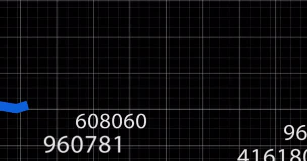 Animação Interface Digital Com Mudança Números Processamento Dados Financeiros Registro — Vídeo de Stock