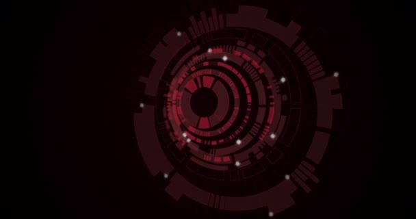 Animation Cercles Mobiles Avec Des Taches Lumière Sur Fond Noir — Video