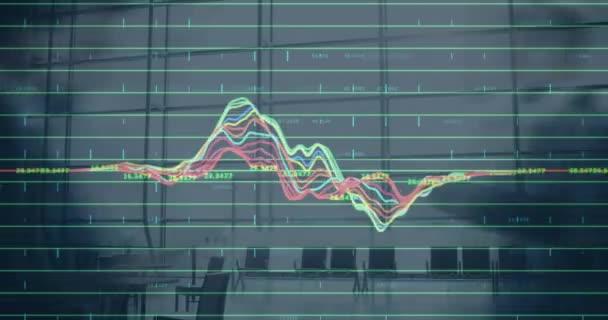 Animáció Statisztika Pénzügyi Adatok Feldolgozása Hivatalban Lévő Üzletemberek Üzleti Pénzügyi — Stock videók