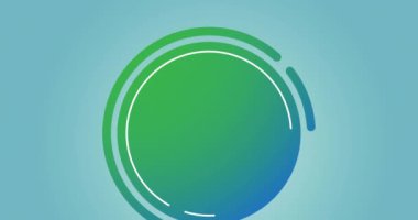 Mavi arka planda kırmızı kiraz ikonu canlandırması. yiyecek ve içecek konsepti dijital olarak üretilen video.