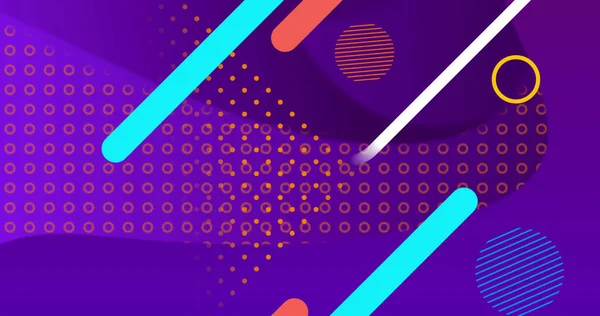 Изображение Цветовых Геометрических Фигур Фиолетовом Фоне Цветовая Концепция Концепция Движения — стоковое фото