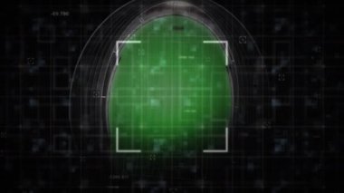 Spor stadyumundaki veri işleme ve çerçevelerin animasyonu. küresel iletişim teknolojisi konsepti dijital olarak oluşturulmuş video.