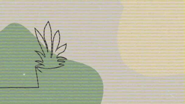 Animation Interférences Sur Les Plantes Les Formes Arrière Plan Abstrait — Video