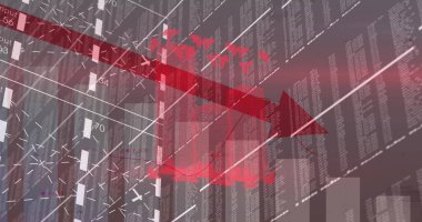 Siyah arka planda asma kilit ve finansal veri işleme görüntüsü. küresel iş, finans ve dijital arayüz kavramı dijital olarak oluşturulmuş görüntü.