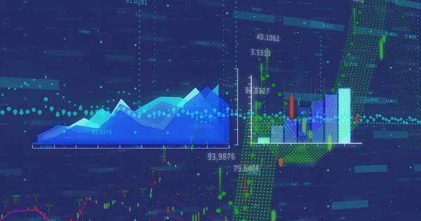 Imagen Interfaz Digital Procesamiento Datos Sobre Fondo Oscuro Concepto Redes —  Fotos de Stock