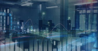 Ofis üzerinde istatistik ve finansal veri işleme resmi. iş, finans ve veri işleme kavramı dijital olarak oluşturulmuş görüntü.