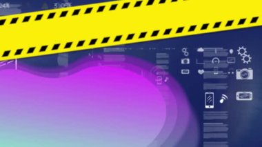 Veri işleme üzerine devasa satış metninin animasyonu. küresel bilim, bağlantılar ve dijital arayüz konsepti dijital olarak oluşturulmuş video.