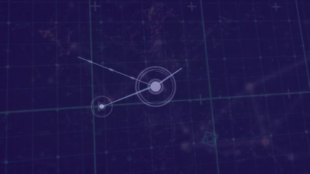 Animatie Van Het Netwerk Van Verbindingen Zwarte Achtergrond Mondiaal Concept — Stockvideo