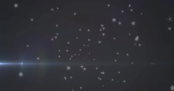 Изображение Светящегося Голубого Света Движущегося Над Звездами Заднем Плане Пространство — стоковое фото