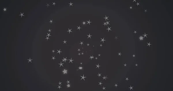 Arka Planda Yıldızların Üzerinde Hareket Eden Parlak Mavi Işık Görüntüsü — Stok fotoğraf