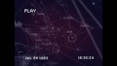 Siyah arkaplandaki bağlantı ağı üzerindeki parazitin canlandırması. Dijital olarak oluşturulmuş video bağlantıları ve veri işleme kavramı.