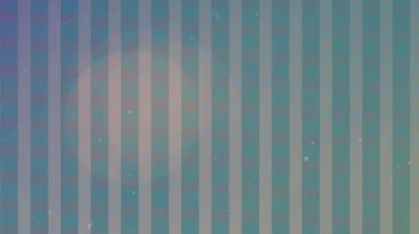 Noktaların, dairelerin ve değişen çizgilerin mavi ve sarı renkli animasyonları. renk ve hareket kavramı dijital olarak oluşturulmuş video.