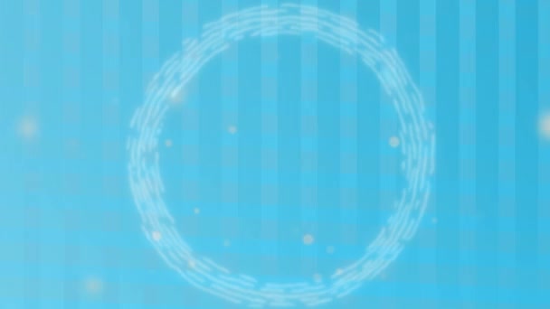 Animation Cercles Étoiles Lignes Changeantes Sur Fond Bleu Concept Couleur — Video
