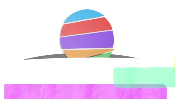 Animation Cercle Coloré Lignes Sur Fond Blanc Concept Couleur Mouvement — Video