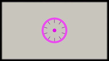 Mor çizgili ve daireli bant makarası animasyonu. dijital arayüz, teknoloji ve iletişim konsepti dijital olarak oluşturulmuş video.