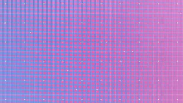 Анимация Белых Точек Розовом Фиолетовом Фоне Коммуникационный Цифровой Интерфейс Технологическая — стоковое видео