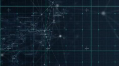 Dijital uzayda bağlantı ağının animasyonu. küresel bağlantılar, teknoloji ve dijital arayüz konsepti dijital olarak oluşturulmuş video.