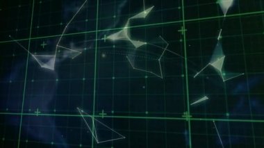 Dijital uzayda bağlantı ve dünya ağının animasyonu. küresel bağlantılar, teknoloji ve dijital arayüz konsepti dijital olarak oluşturulmuş video.