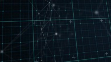 Dijital uzayda bağlantı ağının animasyonu. küresel bağlantılar, teknoloji ve dijital arayüz konsepti dijital olarak oluşturulmuş video.