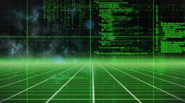 DNA iplikçiklerinin dönmesi ve tıbbi veri işleme animasyonu. küresel tıp, bilim ve veri işleme kavramı dijital olarak oluşturulmuş video.