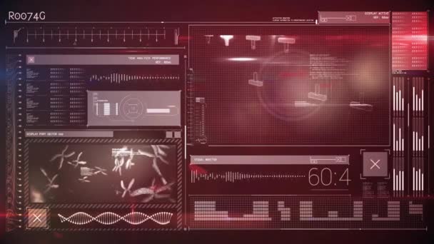 화면을 데이터 애니메이션 글로벌 인터넷 데이터 디지털 인터페이스 디지털 비디오 — 비디오