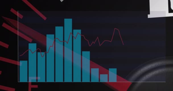 Animatie Van Gegevensverwerking Het Autopaneel Mondiaal Business Financiën Verbindingen Digitaal — Stockvideo