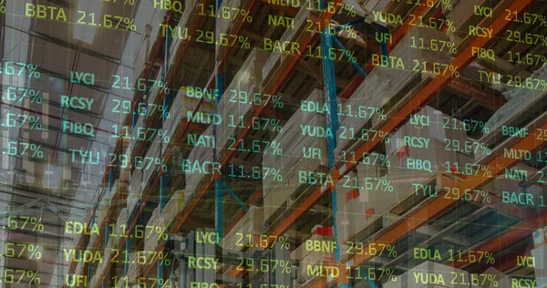 Bild Ekonomisk Databehandling Över Väg Och Lager Global Verksamhet Leverans — Stockfoto