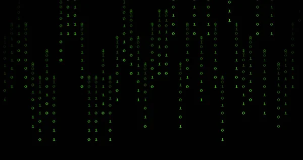 Obrázek Zeleného Binárního Kódování Zpracování Dat Černém Pozadí Technologie Výpočetní — Stock fotografie