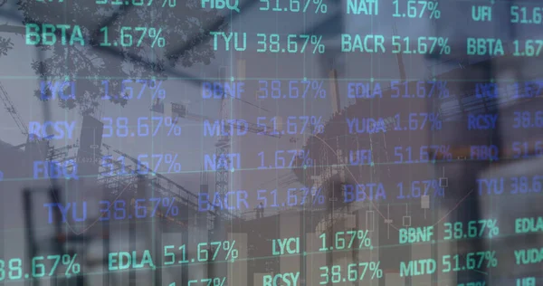 Immagine Dell Elaborazione Dei Dati Finanziari Del Mercato Azionario Magazzino — Foto Stock