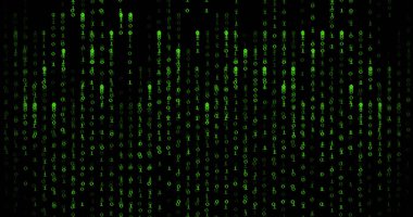 Siyah arkaplan üzerinde yeşil ikili kodlama veri işleme resmi. teknoloji, bilgisayar ve veri işleme kavramı dijital olarak oluşturulmuş görüntü.