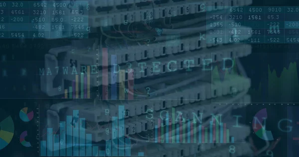 Obrázek Zpracování Finančních Dat Serverovně Globální Koncepce Financování Podnikání Digitálního — Stock fotografie