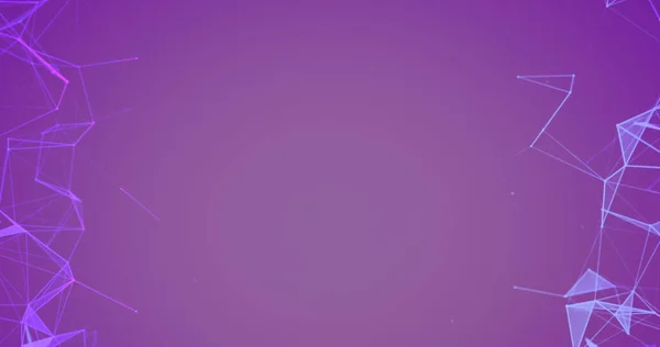 Bild Eines Netzes Von Plexusverbindungen Auf Violettem Hintergrund Wissenschaft Forschung — Stockfoto