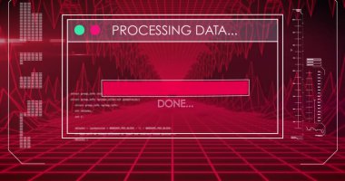 Siyah arkaplanda veri işleme ve dijital tünel görüntüsü. küresel iletişim teknolojisi konsepti dijital olarak oluşturulmuş görüntü.