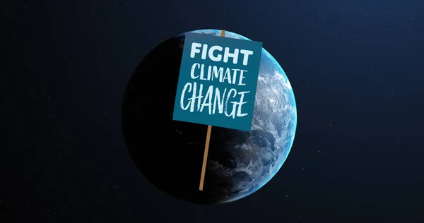 Image Lutte Contre Changement Climatique Texte Sur Globe Environnement Global — Photo
