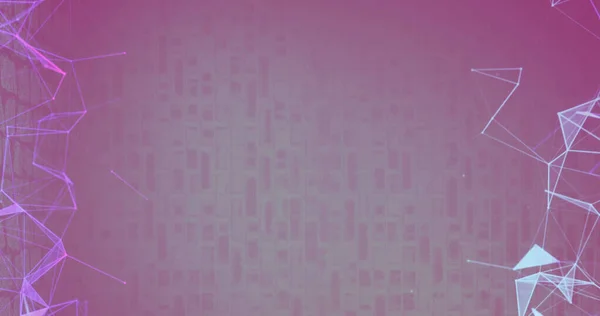 Зображення Мереж Прямих Язків Фіолетовому Фоні Глобальна Наука Концепція Язків — стокове фото