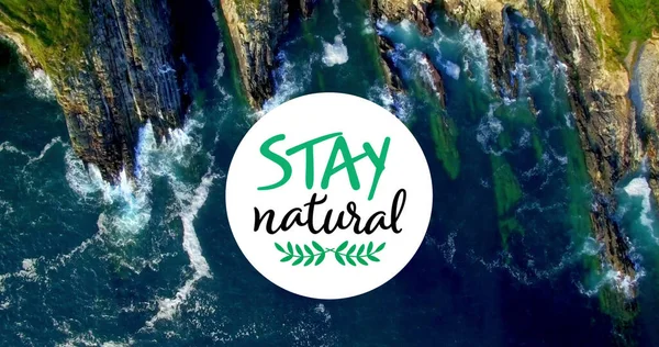 Bild Vistelse Naturlig Text Över Havet Global Miljö Grön Energi — Stockfoto