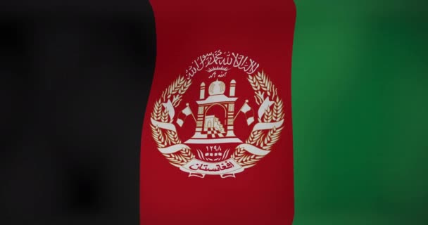 Animation Drapeau Agitant Afghanistan Symboles Nationaux Patriotisme Indépendance Concept Vidéo — Video