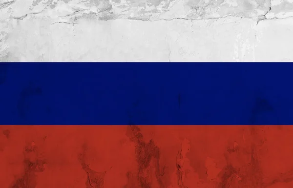 Pieno Fotogramma Bandiera Russa Sul Muro Inalterato Bandiera Russia Sfondi — Foto Stock