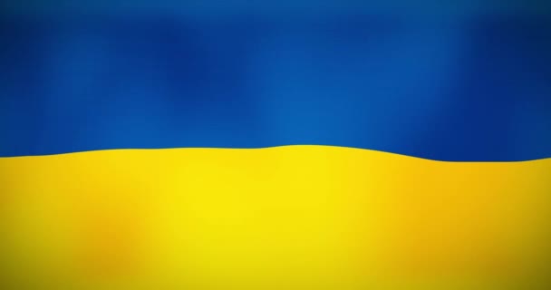 Animação Acenar Bandeira Ucraniano Símbolos Nacionais Patriotismo Conceito Independência Vídeo — Vídeo de Stock