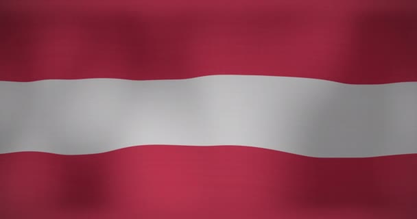 Animación Ondear Bandera Austria Símbolos Nacionales Patriotismo Independencia Concepto Vídeo — Vídeo de stock