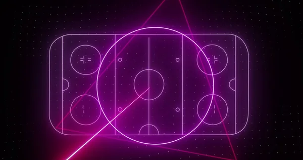 Зображення Фіолетового Хокею Обробки Даних Концепція Спортивної Обробки Даних Цифрове — стокове фото