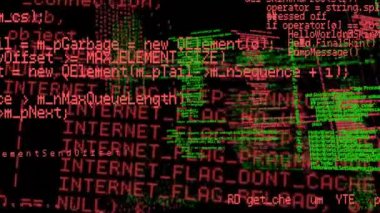 Parlayan ışıkla veri işleme animasyonu. küresel hesaplama ve veri işleme kavramı dijital olarak oluşturulmuş video.