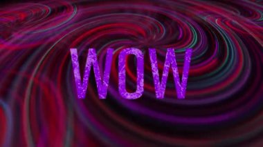 Vay canına metninin animasyonu siyah arkaplandaki ışık izlerinin üzerinde. Sosyal medya ve iletişim konsepti dijital olarak oluşturulmuş video.