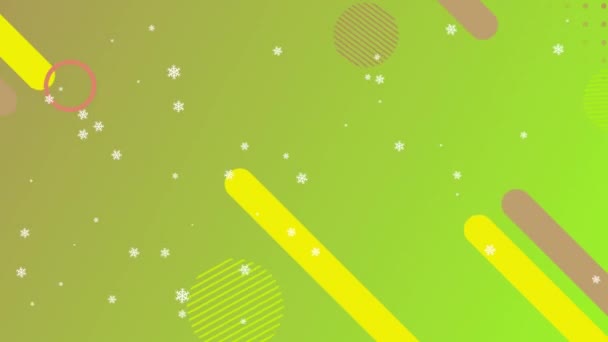 Анимация Звёзд Плывущих Зеленом Фоне Разнообразными Цветами Цветовая Двигательная Концепция — стоковое видео