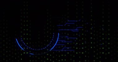 Çevrimiçi güvenlik kilidi, ikili kodlama ve veri işleme animasyonları. küresel çevrimiçi güvenlik, bilgisayar ve veri işleme kavramı dijital olarak oluşturulmuş video.