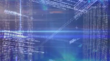 Dijital alan üzerinde çeşitli finansal verilerin ve grafiklerin animasyonu. küresel finans, ekonomi, teknoloji ve dijital arayüz kavramı dijital olarak oluşturulmuş video.