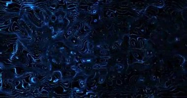 Hareket eden mavi dalgalı siyah arkaplan animasyonu. renk, hareket ve dijital arayüz kavramı dijital olarak oluşturulmuş video.